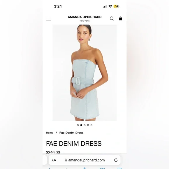 amanda uprichard fae dress blue Fae Dress in Lace main image 0